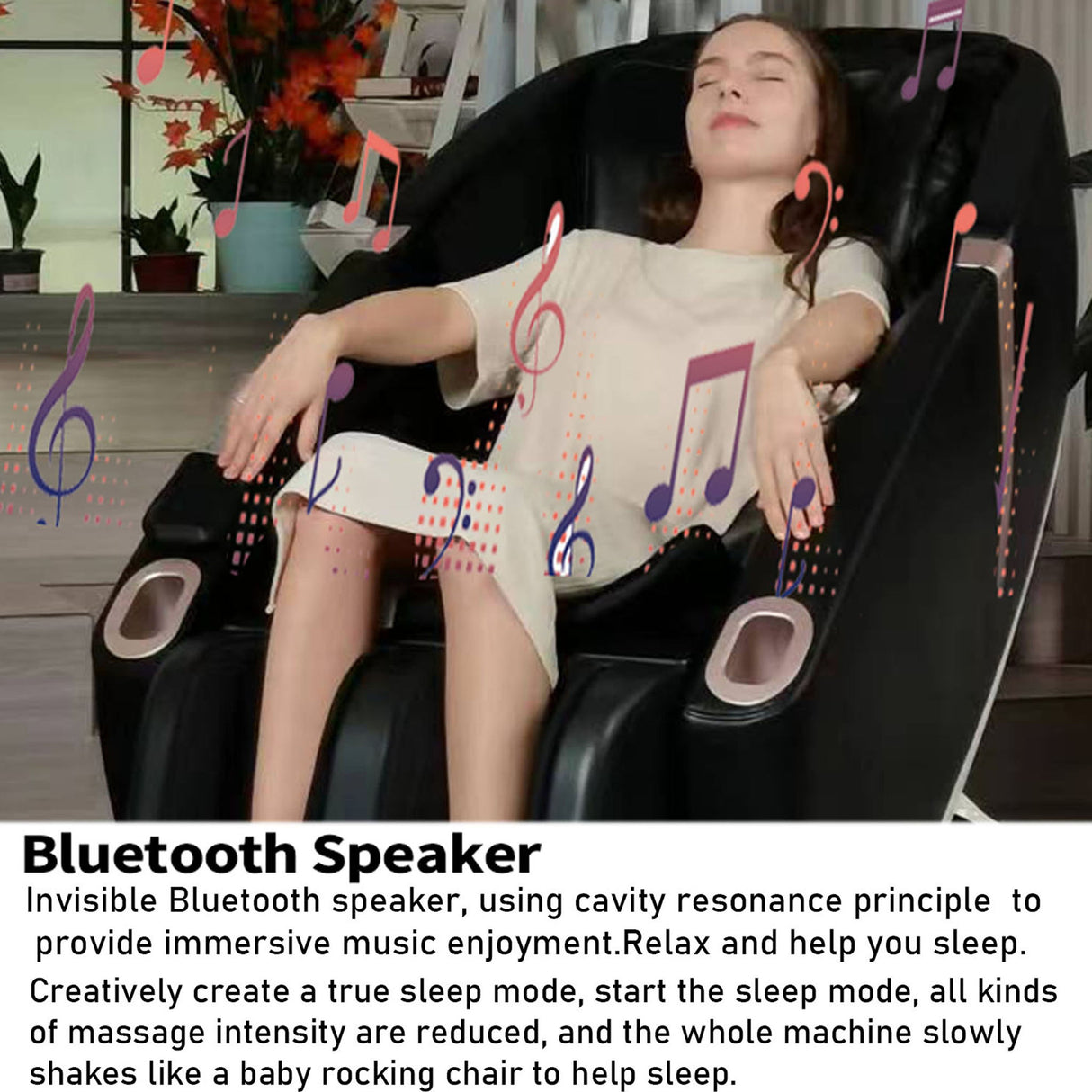 SL Type Pulley Guide, 2D Motor-Massage Manipulator-Space Saver Design, Track Sliding Zero Gravity Multifunction Massage Chair - Black - Massage Chairs - Alpine Outlets