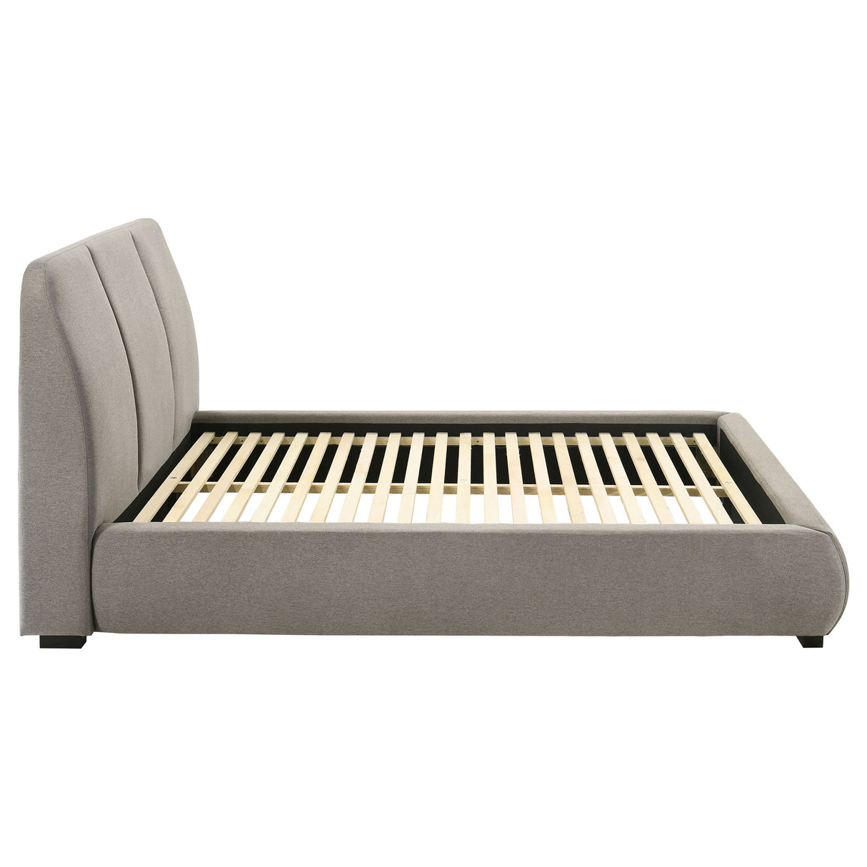 Modern Upholstered Platform Bed With Tufted Headboard