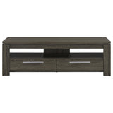 2 Drawer TV Console With Floating Top - Gray