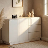 Sideboard, Wide Storage With 2 Doors And 3 Drawers