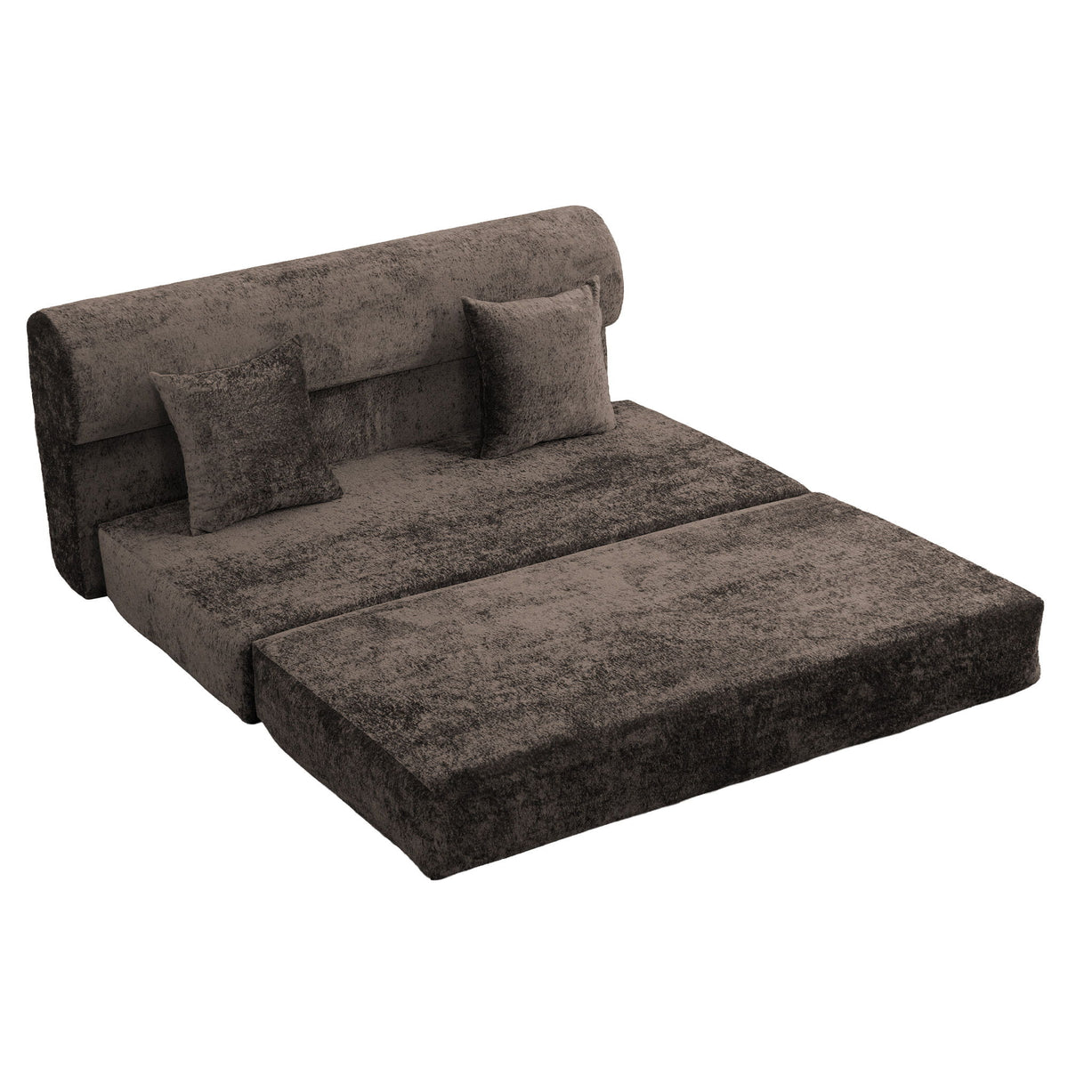 Convertible Design Sofa Bed, 2 Seater Fold Out Floor Couch