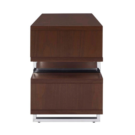 47 Inch Contemporary Modern Media Console TV Stand in Walnut - TV Stands available at Alpine Outlets in Denver