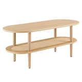 47 Inch Harmonious Two - Tier Oval Coffee Table - Coffee Tables available at Alpine Outlets in Denver