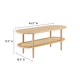 47 Inch Harmonious Two - Tier Oval Coffee Table - Coffee Tables available at Alpine Outlets in Denver