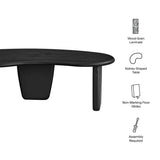 47 Inch Mid - Century Kidney - Shaped Coffee Table - Coffee Tables available at Alpine Outlets in Denver