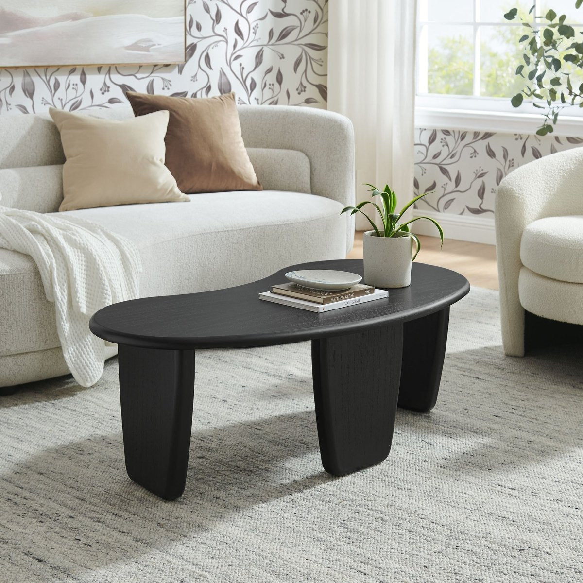 47 Inch Mid - Century Kidney - Shaped Coffee Table - Coffee Tables available at Alpine Outlets in Denver