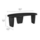 47 Inch Mid - Century Kidney - Shaped Coffee Table - Coffee Tables available at Alpine Outlets in Denver