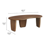 47 Inch Mid - Century Kidney - Shaped Coffee Table - Coffee Tables available at Alpine Outlets in Denver