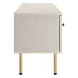 47 Inch Modern Rattan Sliding Door TV Stand - TV Stands available at Alpine Outlets in Denver