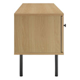47 Inch Modern Rattan Sliding Door TV Stand - TV Stands available at Alpine Outlets in Denver