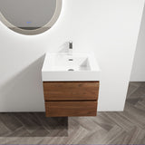Wall Mounted Bathroom Vanity And Sink, 2 Soft Close Drawers