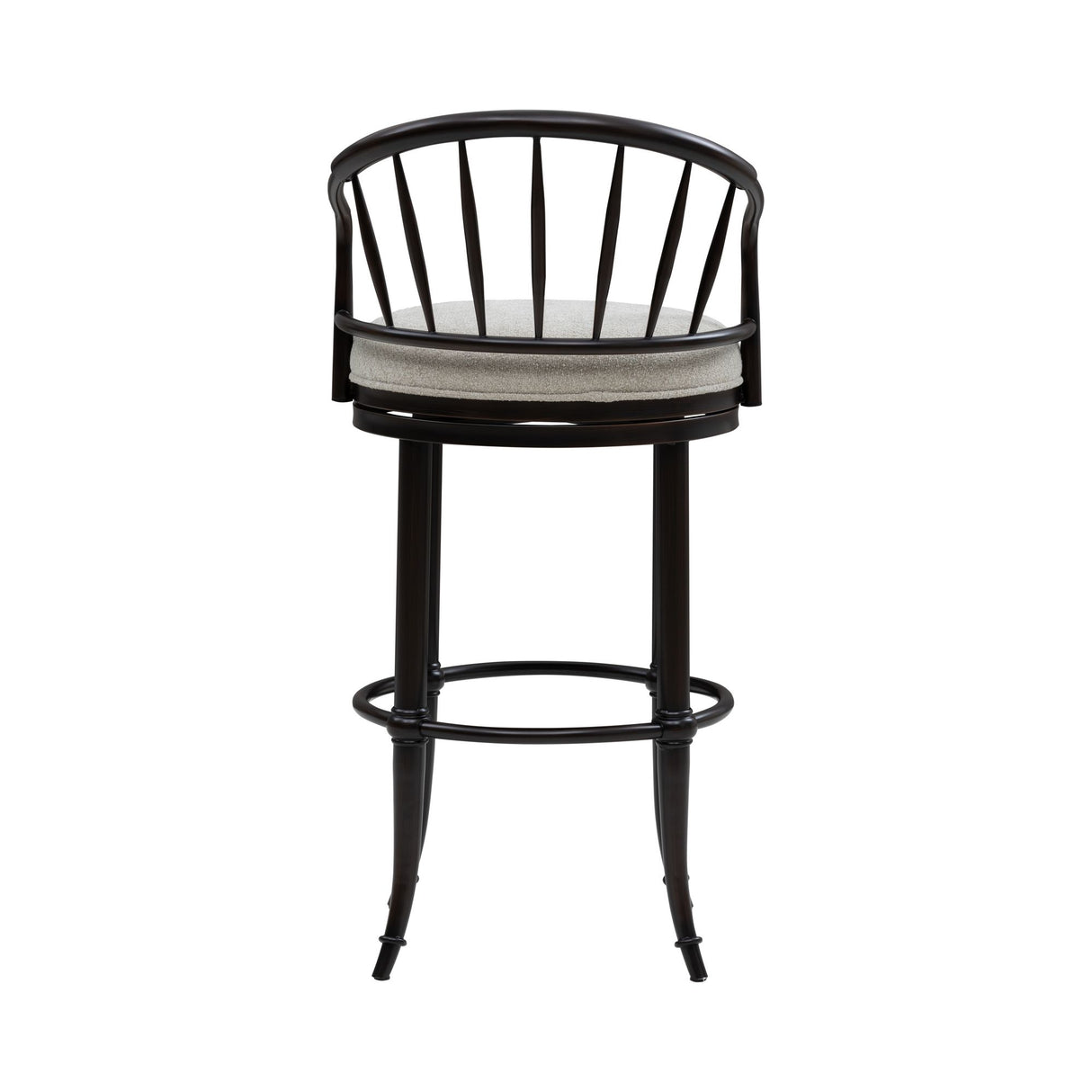 Luther - Commercial Grade Steel Frame Fabric Upholstered Swivel Bar Height Barstool