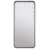 Villancourt - LED Standing Mirror With Speakers - Black