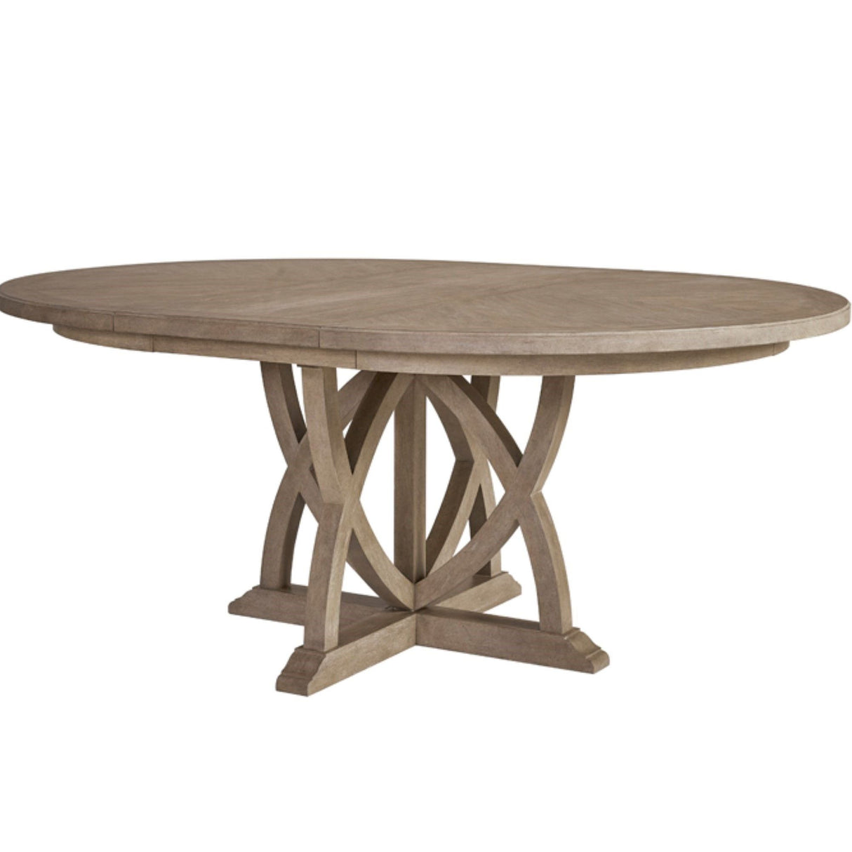 Round Dining Extendable Dining Table - Sand - Dining Tables with Extensions - Alpine Outlets