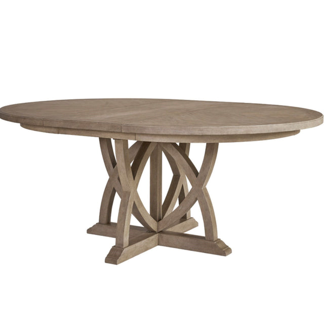 Round Dining Extendable Dining Table - Sand - Dining Tables with Extensions - Alpine Outlets
