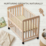 Portable Bedside Bassinet With 3 Heights, Mini Crib For Newborns - Natural Wood