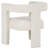Verda - Upholstered Accent Side Chair In Soft With Rounded Open Back And 3 Leg Base - White