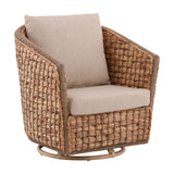 Bailey - Swivel Chair - Light Brown / Beige
