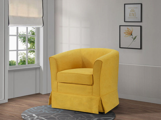 Tucker - Woven Fabric Swivel Barrel Chair - Swivel Chairs - Alpine Outlets
