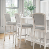 Stool With Upholstered Seat And Back