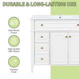 Bathroom Vanity With Sink, 3 Drawers & 2 Soft-Close Doors