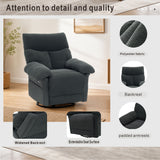 Swivel Rocker Recliner Chair With Manual Recline For Living Room