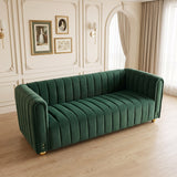 Sofa With Vertical Stripes With Accents