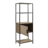 Darley - 3 Shelf Bookcase With Storage Cabinet - Gray