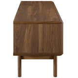 48 Inch Elegant Linear TV Stand in Walnut White - TV Stands available at Alpine Outlets in Denver