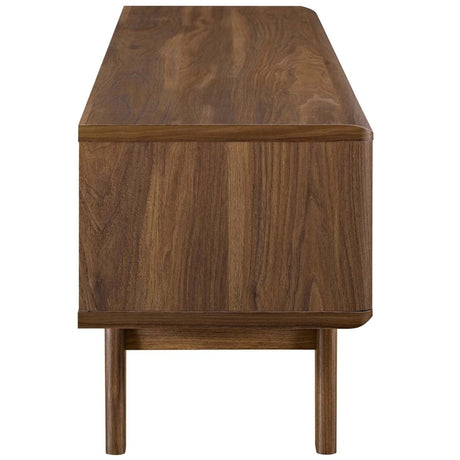 48 Inch Elegant Linear TV Stand in Walnut White - TV Stands available at Alpine Outlets in Denver