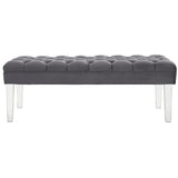48 Inch Performance Velvet Accent Bench with Clear Acrylic Legs - Benches available at Alpine Outlets in Denver