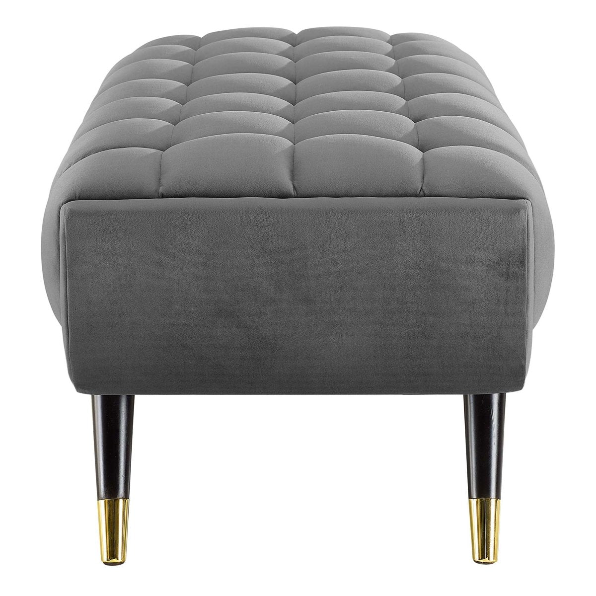 48 Inch Performance Velvet Accent Bench with Gold Metal Caps - Benches available at Alpine Outlets in Denver