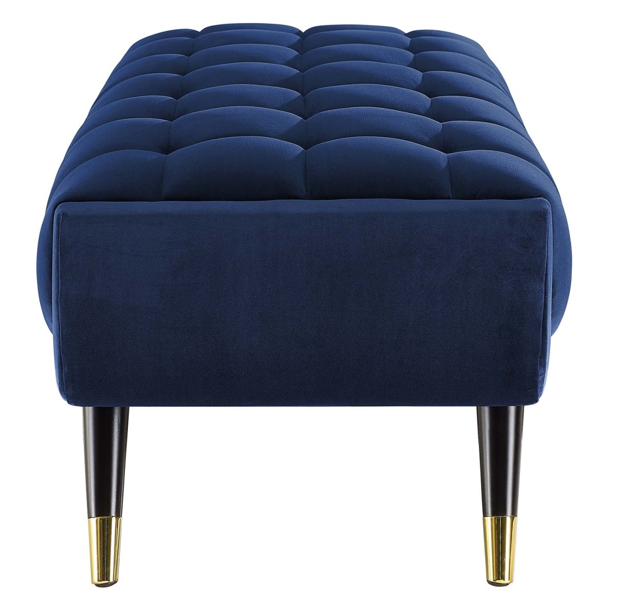 48 Inch Performance Velvet Accent Bench with Gold Metal Caps - Benches available at Alpine Outlets in Denver