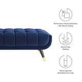 48 Inch Performance Velvet Accent Bench with Gold Metal Caps - Benches available at Alpine Outlets in Denver