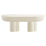 48 Inch Striking Oval Concrete Overlay Coffee Table - Coffee Tables available at Alpine Outlets in Denver