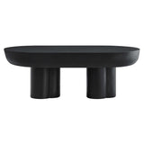 48 Inch Striking Oval Concrete Overlay Coffee Table - Coffee Tables available at Alpine Outlets in Denver