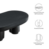 48 Inch Striking Oval Concrete Overlay Coffee Table - Coffee Tables available at Alpine Outlets in Denver