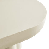 48 Inch Striking Oval Concrete Overlay Coffee Table - Coffee Tables available at Alpine Outlets in Denver
