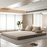 Multifunctional Convertible Sofa Bed With 2 Tumbler Backrests And 2 Pillows, Deep Seat Couch