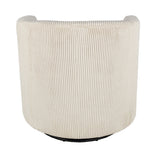 Swivel Accent Chair With U Backrest, Plush Cushion Living Room Furniture