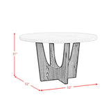 Oregon - Round Table With Faux Marble Top