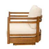 Outdoor Smooth Swivel Chair With Cushions