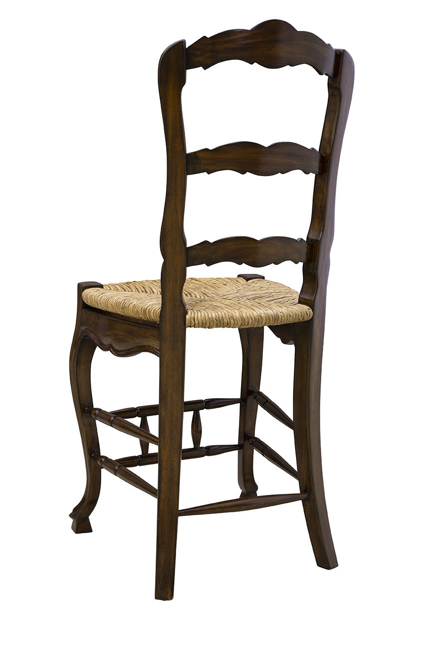 24" Ladderback Counter Stool - Dark Brown