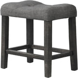 Transitional Style Counter Height Dining Stool With Footrest (Set of 2)