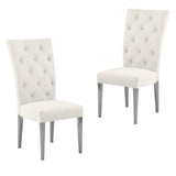 Modern Upholstered Tufted Dining Chair (Set of 2)
