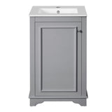 Bathroom Vanity With Sink, Freestanding Single Cabinet Set, Soft Close Door, Adjustable Shelf