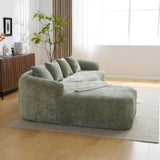 Modular L-Shape Sectional Sofa With Curved Chaise
