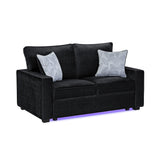 Rita - Loveseat, LED Base Lighting, Cushions And 2 Accent Pillows
