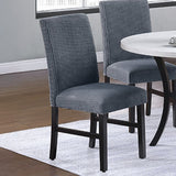 Elegant 5 Piece Dining Set Dark Chairs Top Table With Lower Shelf Kitchen Dining Room