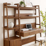 49" and 21" Tiered Wood Office Desk and Bookshelf - Set of 2 - Bookcases available at Alpine Outlets in Denver